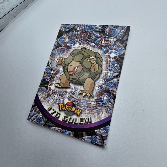 Pokemon 1999 TOPPS Golem #76 Blue Logo TV Animation Edition Card - Picture 2 of 4